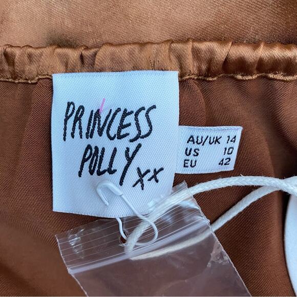 Princess Polly Stanley Bodysuit Brown Size 10 - Picture 8 of 11